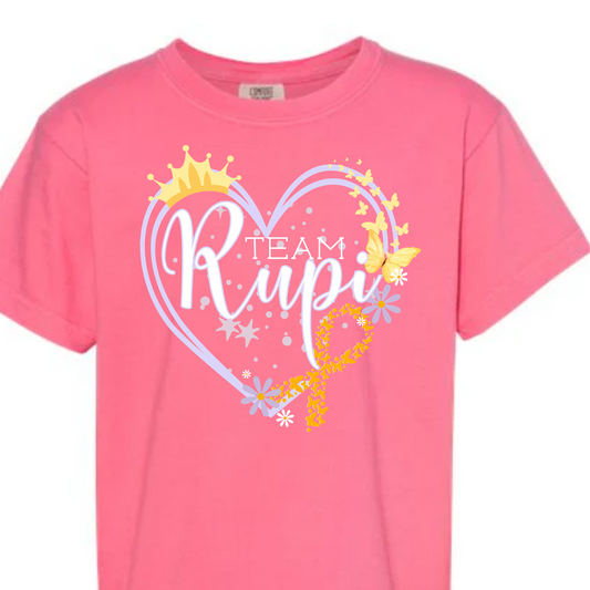 Rupi Fundraiser T | Comfort Colors Youth | Crunchberry Pink